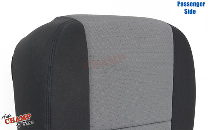 2007 2009 gmc sierra seat cover passenger backrest gray black cloth oem replacement