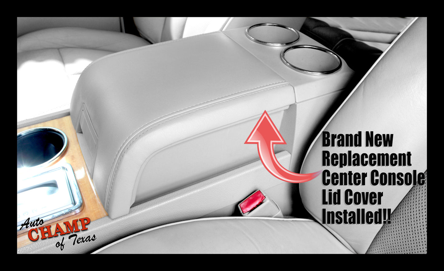 console lid gray leather lincoln navigator