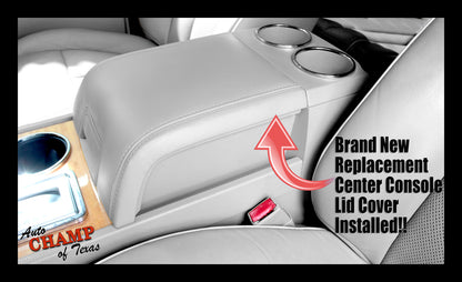 console lid gray leather lincoln navigator