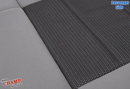 2008 jeep wrangler bottom cloth seat cover gray material closeup