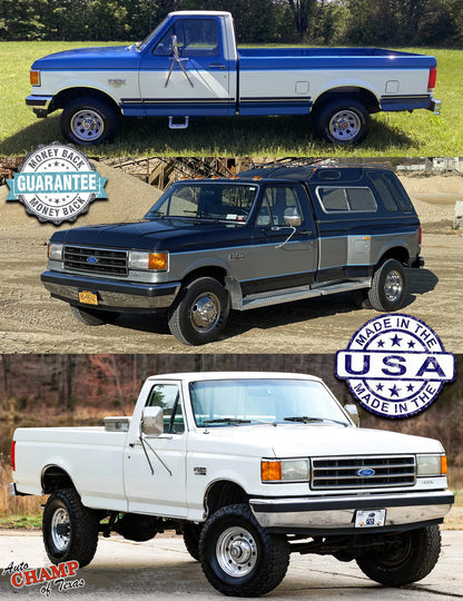 1987-1991 Ford F-150 F-250 F-350 XLT - Bottom/Lean Back Bench Seat Cloth Covers Tan