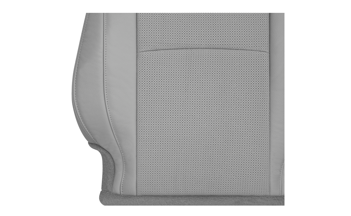 2013-2017 Honda Accord 4-Door Driver Side Lean Back Leather Seat Cover Gray Perforated