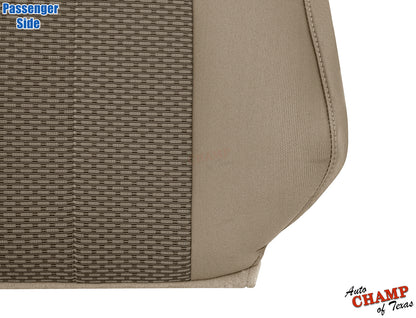 cloth passenger side bottom seat cover ford f-250 tan 2011 2016