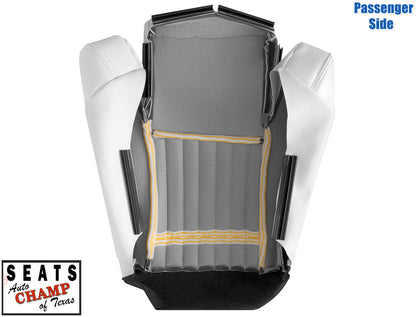 firebird seat base cover white leather trans am