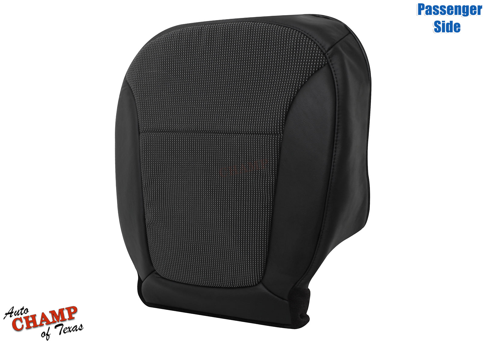 2013 2015 chevy malibu bottom seat cover black cloth leather angled view