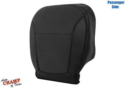 2013 2015 chevy malibu bottom seat cover black cloth leather angled view