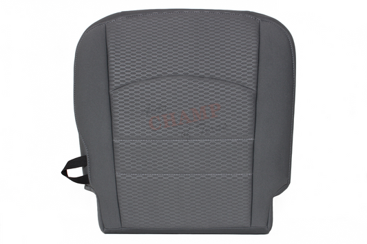 2013-2020 Dodge Ram 1500 SLT Passenger Side Bottom Cloth Seat Cover Diesel Gray with Alloy Center