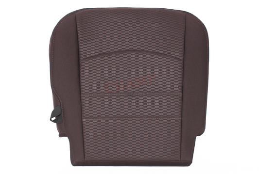 2013-2018 Dodge Ram 2500 SLT Passenger Side Bottom Cloth Seat Cover Brown with Alloy Center