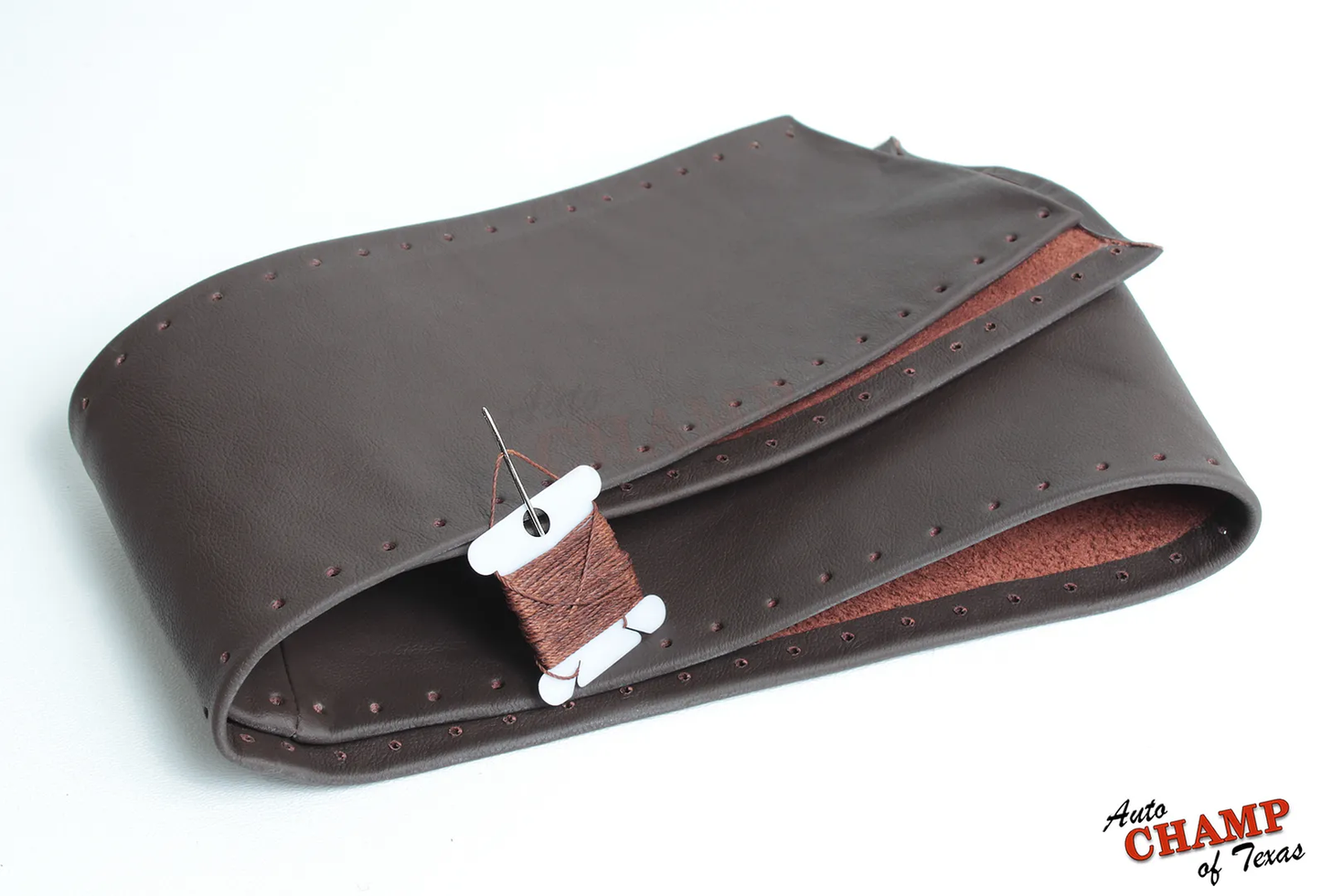 2010–2012 Dodge Ram 2500 Laramie Leather Steering Wheel Cover Dark Brown