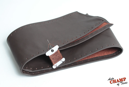 2010–2012 Dodge Ram 2500 Laramie Leather Steering Wheel Cover Dark Brown