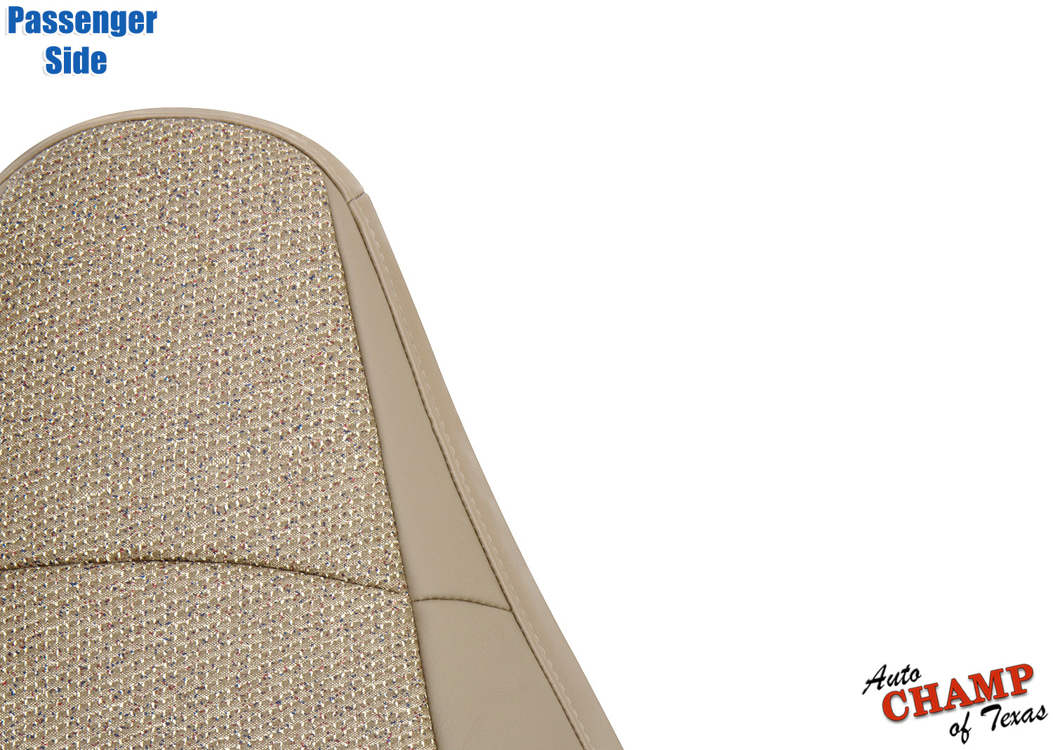 97 06 jeep wrangler passenger seat backrest tan camel close up