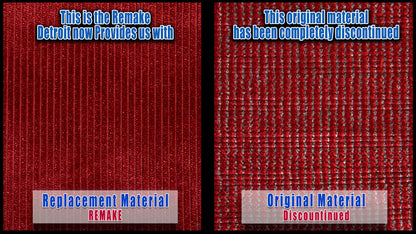 1987-1991 Ford F-150 F-250 F-350 XLT - Bottom/Lean Back Bench Seat Cloth Covers Red