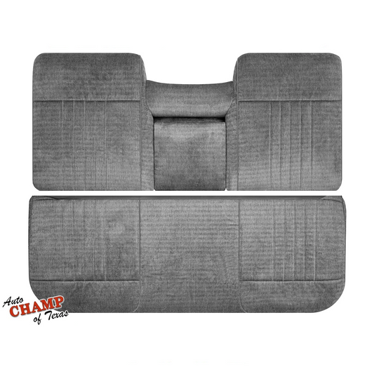 1987-1991-Ford-F150-F250-F350-XLT-Bottom-Lean-Back-Bench-Seat-Cloth-Covers-Gray16