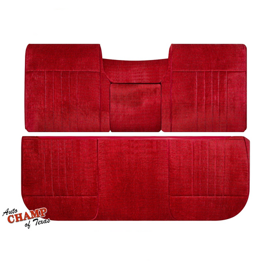 1987-1991-Ford-F150-F250-F350-XLT-BottomLean-Back-Bench-Seat-Cloth-Covers-Red9NOLOGO