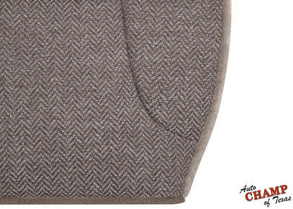 1992-1993 ford bronco xlt driver side bottom cloth seat cover tan corner view