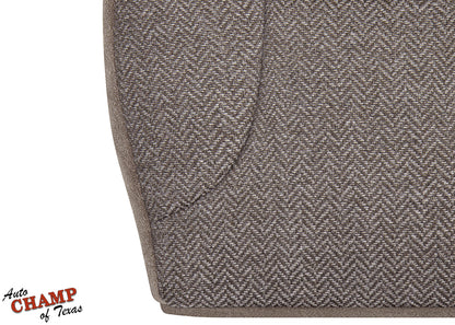 1992-1993 ford bronco xlt driver side bottom cloth seat cover tan close-up