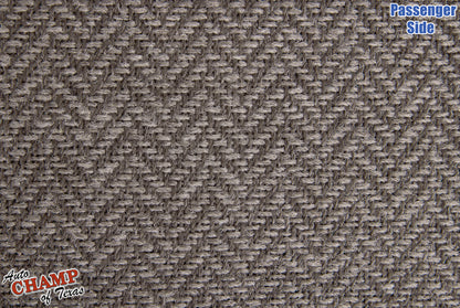 1992-1993 ford bronco xlt passenger side bottom cloth seat cover tan fabric close-up