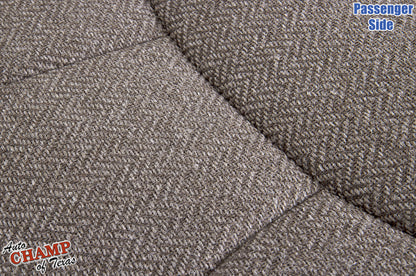 1992-1993 ford bronco xlt passenger side bottom cloth seat cover tan close-up texture
