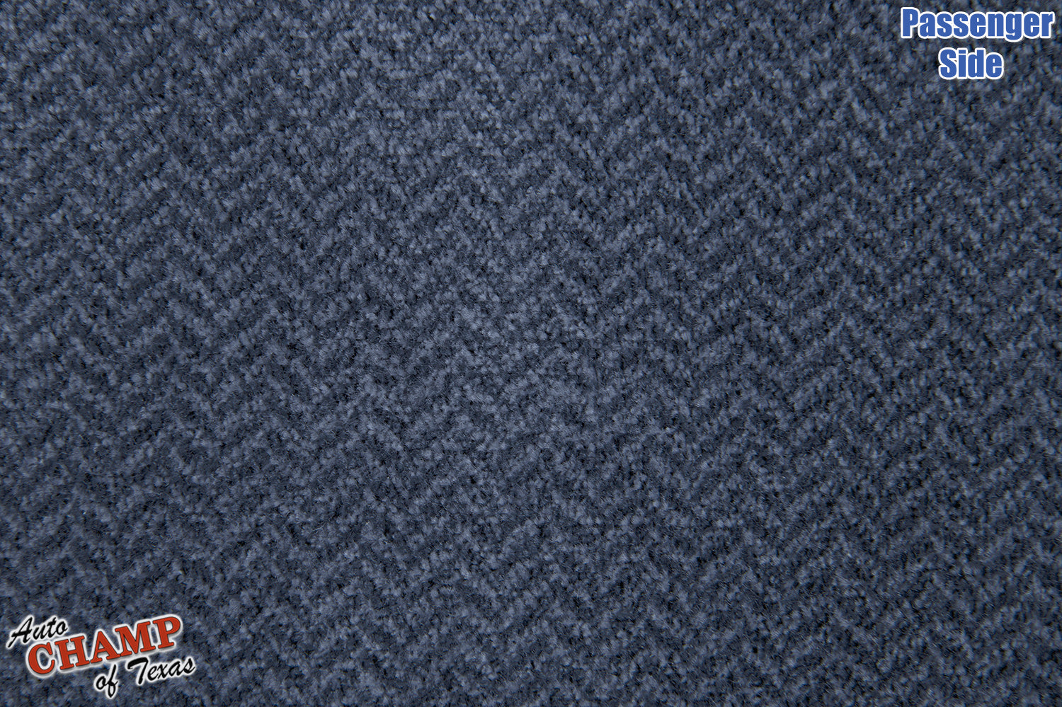 1992-1993 Ford Bronco XLT passenger side bottom seat cover fabric texture close-up blue cloth