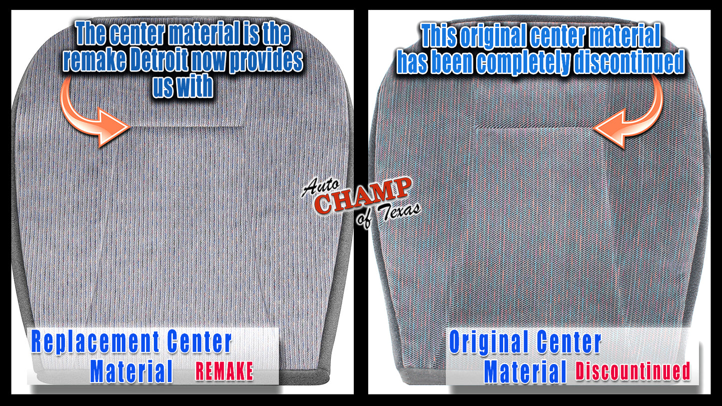 driver seat 50 50 gray ford f550 cloth cushion bottom