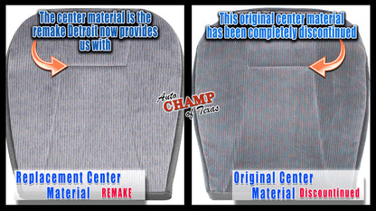 driver seat 50 50 gray ford f550 cloth cushion bottom