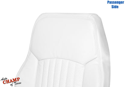 driver side white leather lean back seat cover firebird