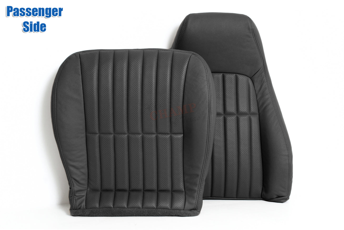 2000–2002 Chevy Camaro Passenger Side Complete Leather Seat Covers Black