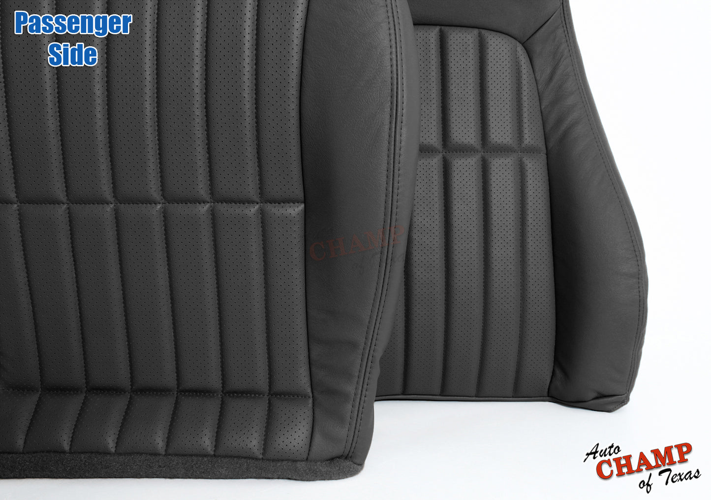 2000–2002 Chevy Camaro Passenger Side Complete Leather Seat Covers Black