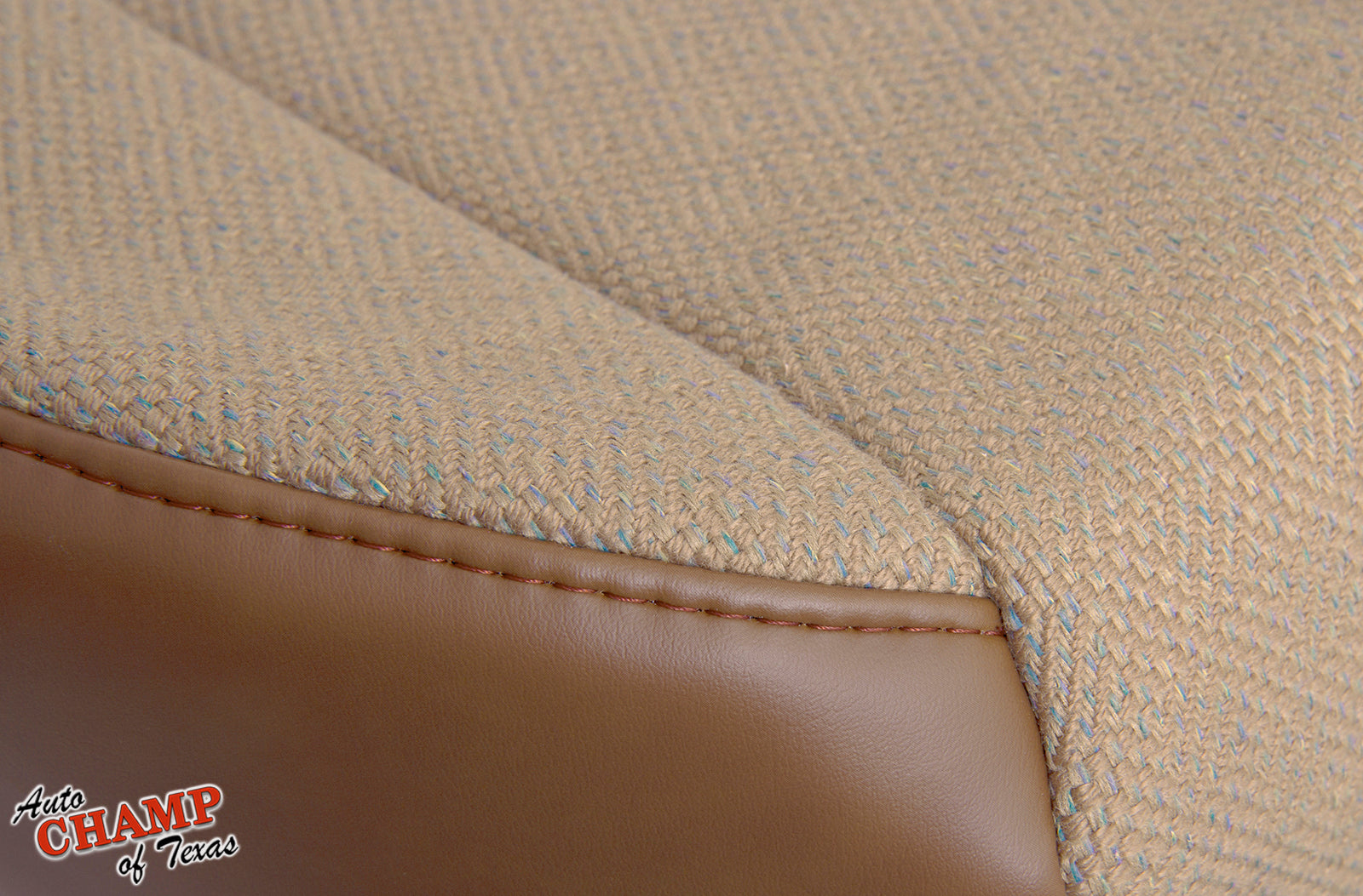 1997-1998 jeep cherokee classic driver bottom seat cover replacement tan saddle stitching detail