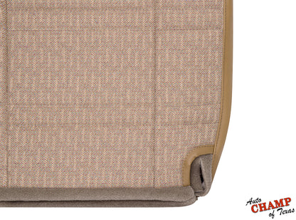 1997 1998 jeep cherokee driver seat cover tan saddle fabric with vinyl trim