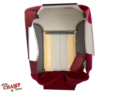 top seam cloth seat dodge ram crimson red