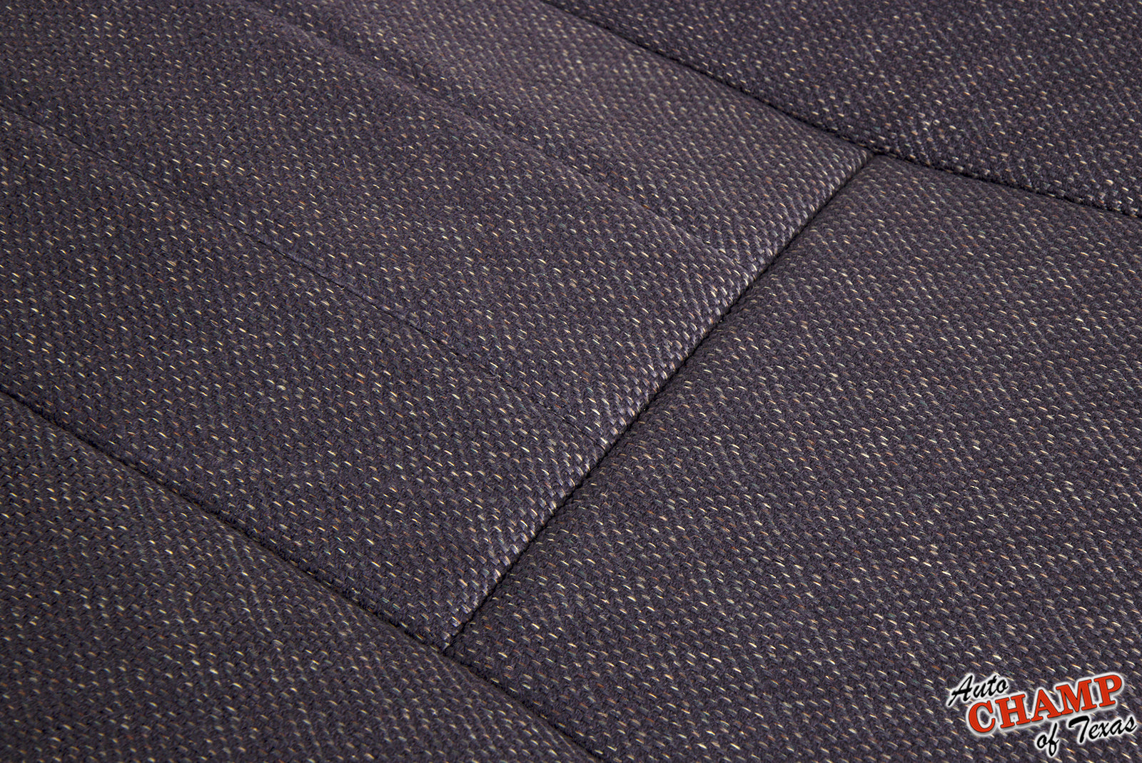 close-up fabric texture of jeep cherokee classic driver seat cover dark gray