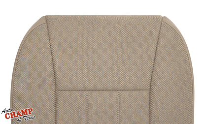 1999-2001 jeep cherokee classic driver side bottom replacement cloth seat cover tan camel detailed close-up