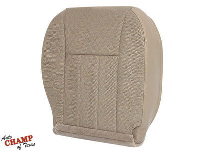 Tan camel replacement seat cover for 1999-2001 vehicles, showcasing the front profile.