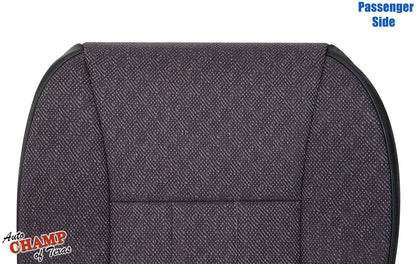 1999-2001 jeep cherokee classic passenger side bottom cloth seat cover dark gray close-up view