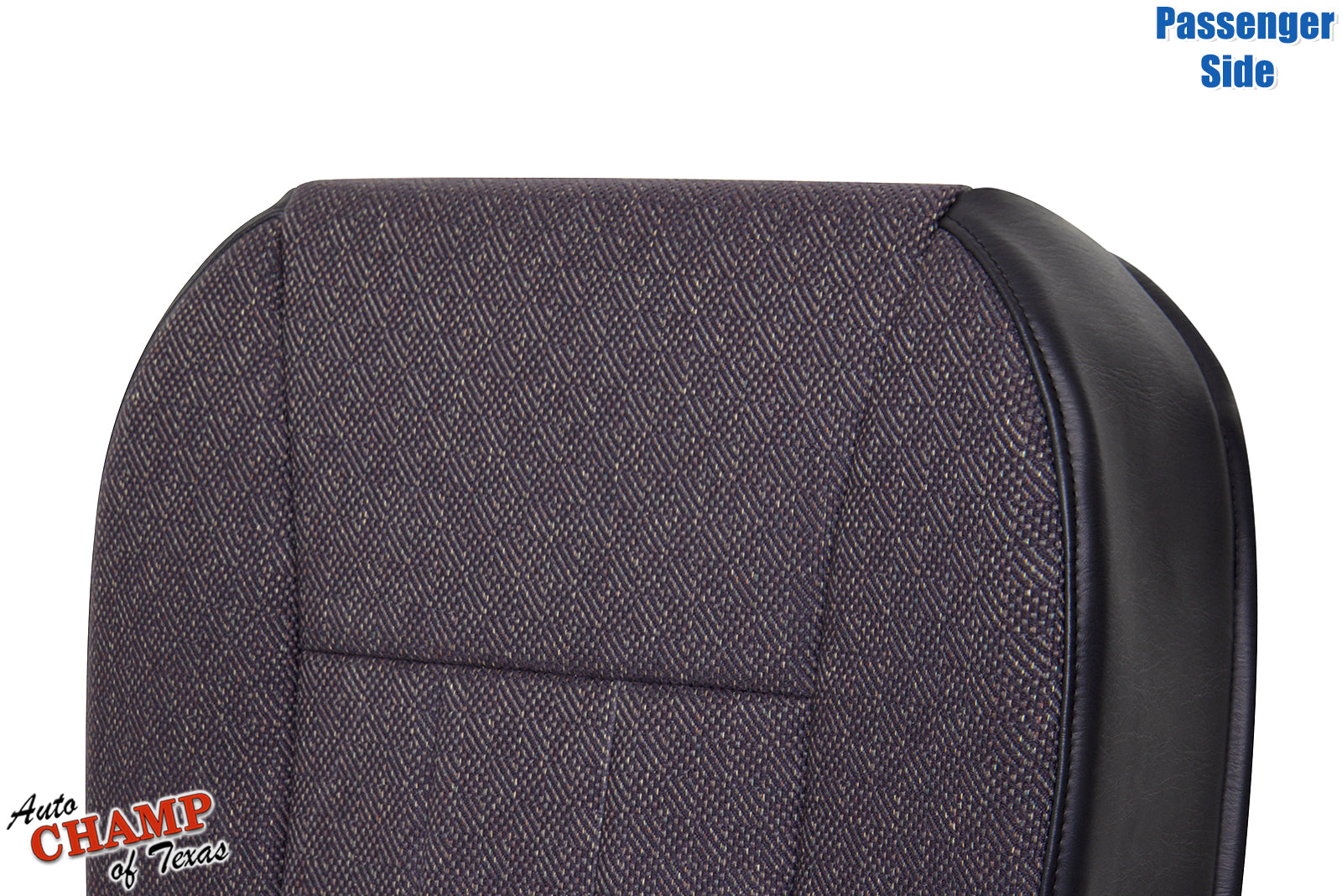 1999-2001 jeep cherokee classic passenger side bottom cloth seat cover dark gray close-up