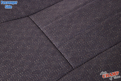 Detailed close-up of fabric texture on the passenger side bottom seat cover for 1999–2001 Jeep Cherokee Classic in dark gray.