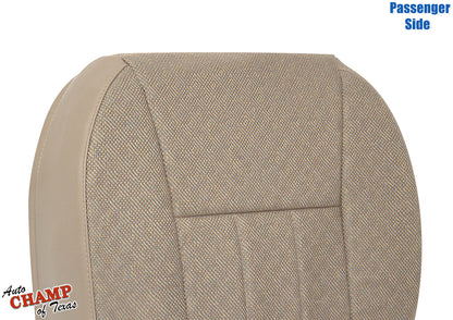 Tan camel passenger seat cover for Jeep Cherokee 1999-2001, side profile view.