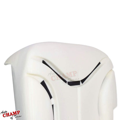 50/50 seat setup driver side bottom seat foam cushion with black securing straps close-up
