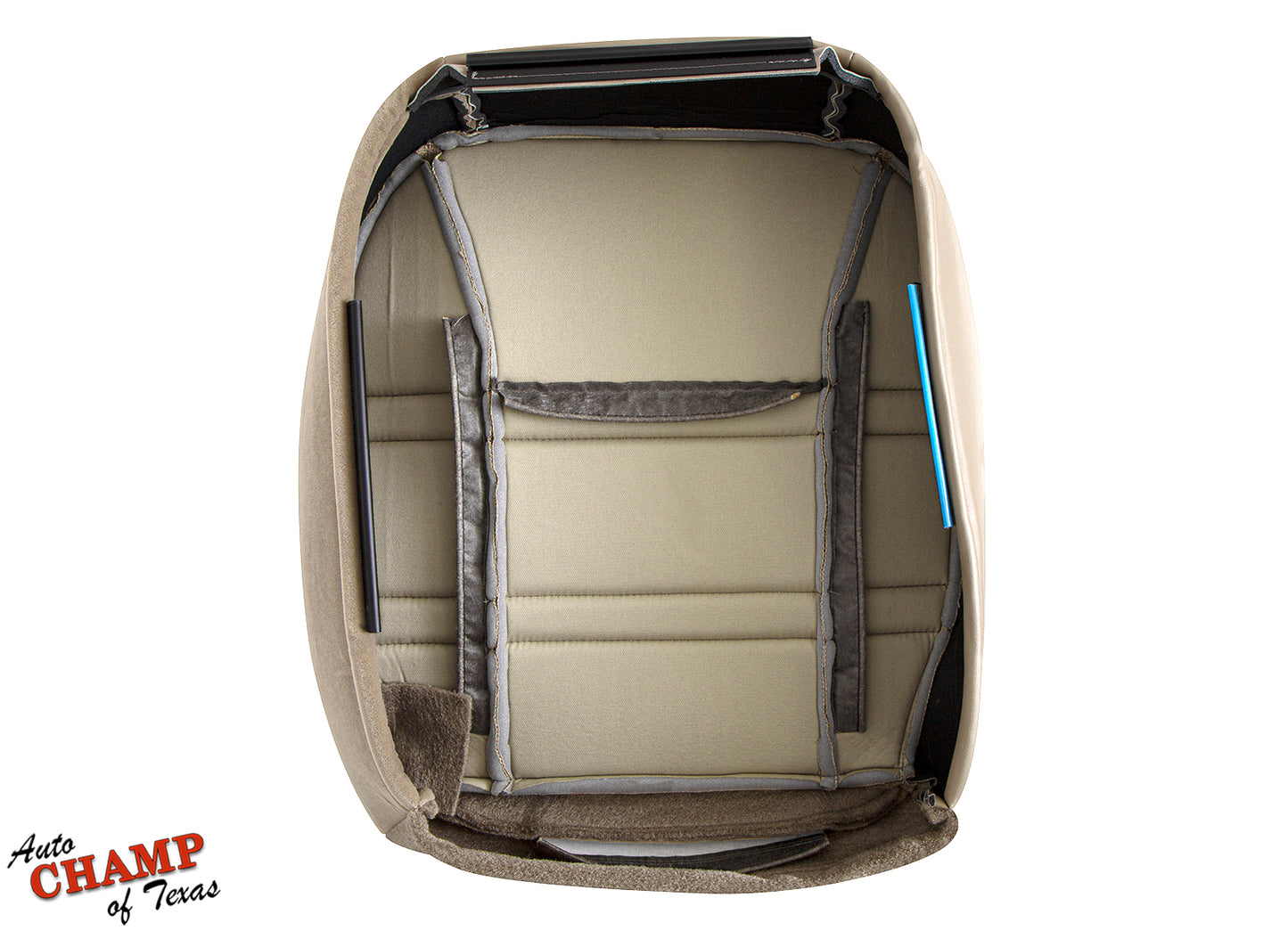 1999-2001 jeep cherokee sport se driver side bottom replacement seat cover tan camel durable upholstery installation view auto champ of texas