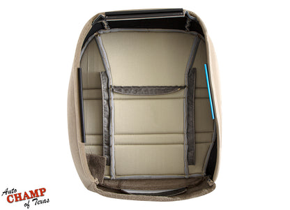 1999-2001 jeep cherokee sport se driver side bottom replacement seat cover tan camel durable upholstery installation view auto champ of texas