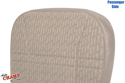 close-up of 1999-2001 jeep cherokee passenger seat replacement bottom tan cloth