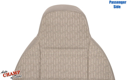 1999-2001 jeep cherokee sport se passenger side lean back tan cloth seat cover replacement close-up