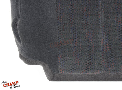 installed chevy silverado driver seat cover z71 dark gray cloth bottom oem style