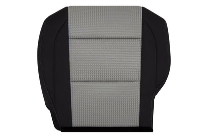 2008-2015 Nissan Titan Driver Side Bottom Cloth Seat Cover Black & Gray with Gray Single Stitch