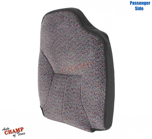 dodge ram 1500 slt laramie passenger seat cover cloth dark gray multicolor fabric upgrade
