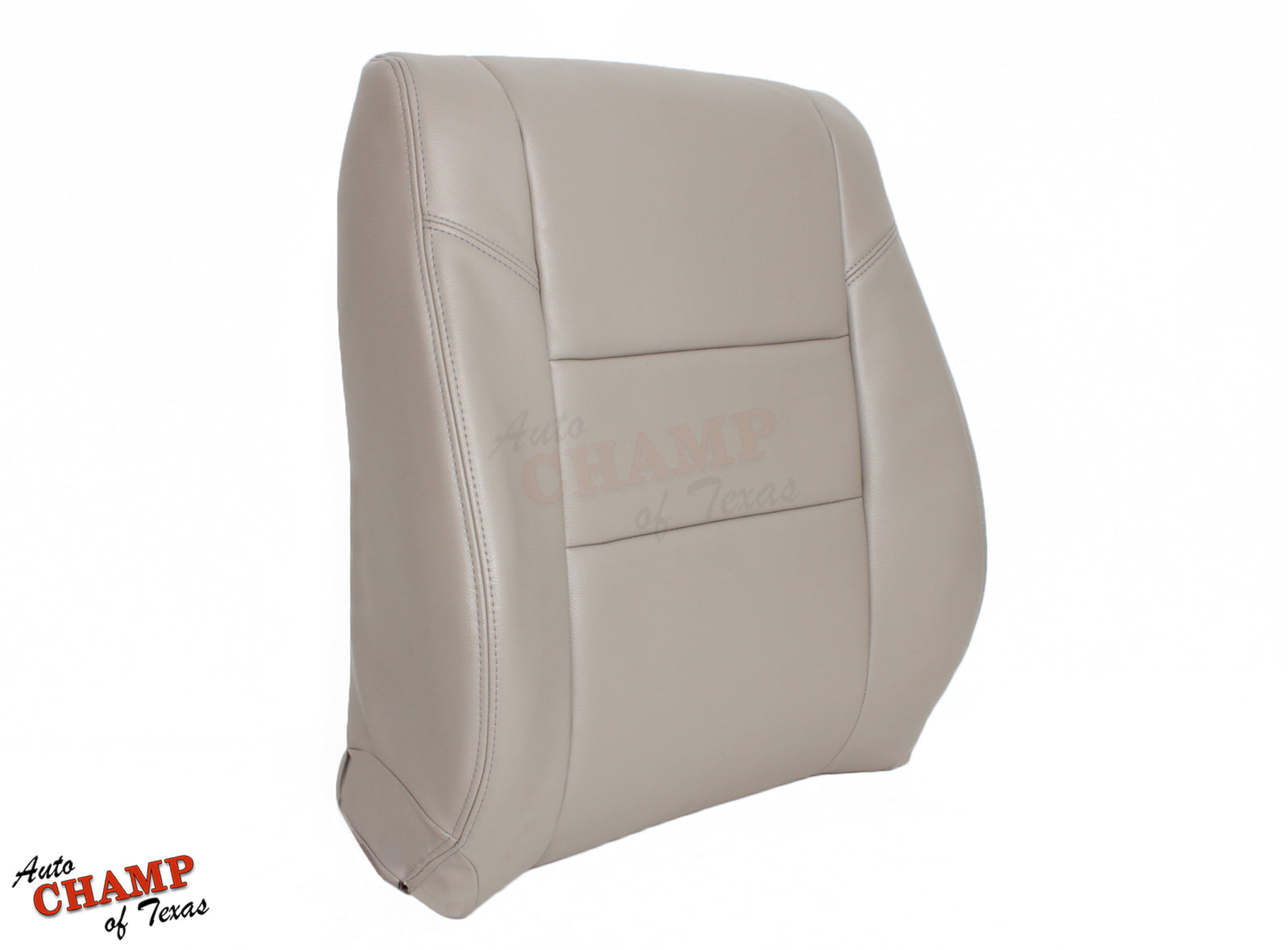 View of the 2005-2006 Toyota Tundra Limited SR5 Driver Side Lean Back Replacement Leather Seat Cover in Tan, highlighting the seamless leather upholstery and smooth design.