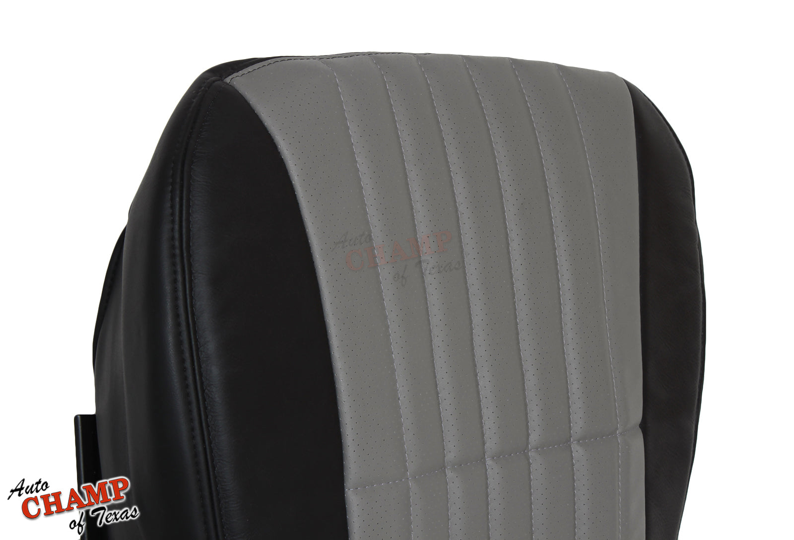 driver bottom seat cover replacement leather 2 tone black gray camaro ss 2002
