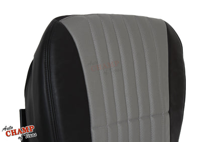 driver bottom seat cover replacement leather 2 tone black gray camaro ss 2002