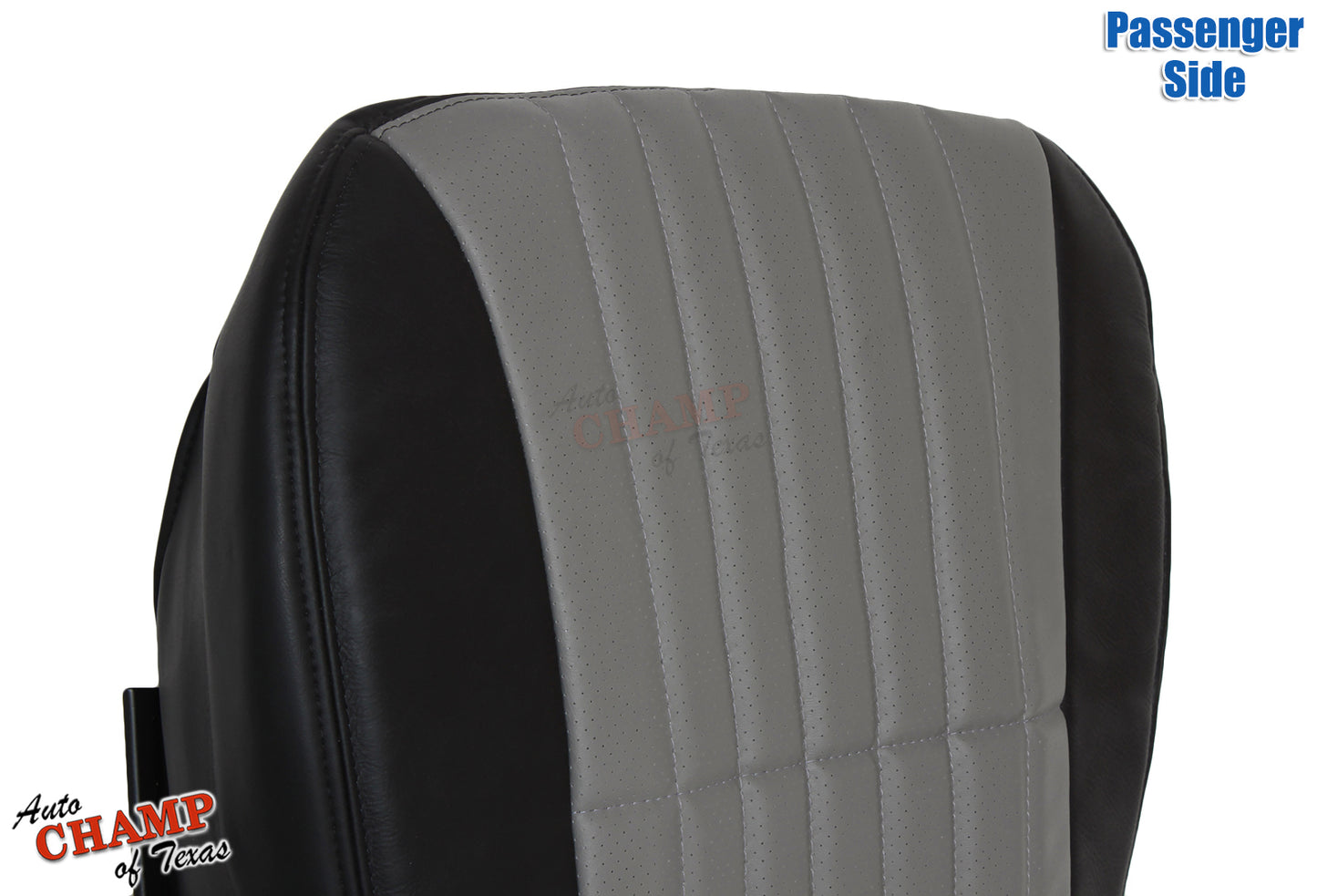 passenger bottom seat cover replacement leather 2 tone black gray camaro ss 2002